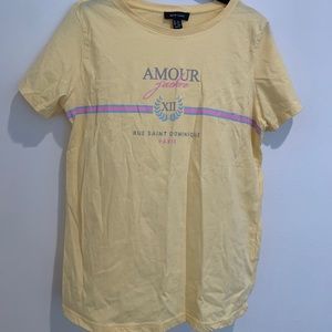 Yellow graphic tee